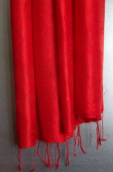 Silk scarf soft, red