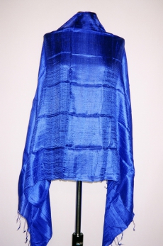 Silk scarf soft, royal blue