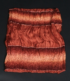 chenille silk scarf, terracotta