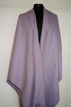 Poncho cape of fleece, lilac