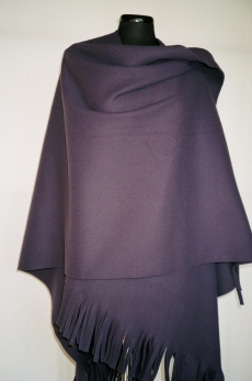 Poncho cape of fleece, dark blue