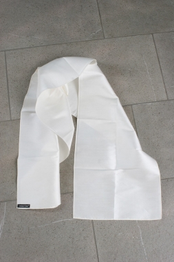1-type Silk scarf, white