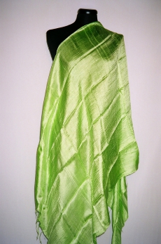 Silk scarf soft, apple green
