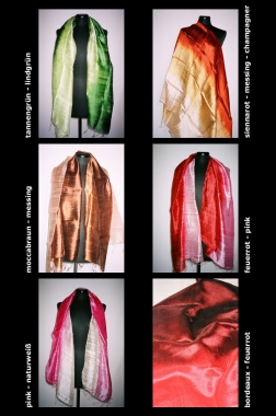 Silk scarf multi-colour 3c