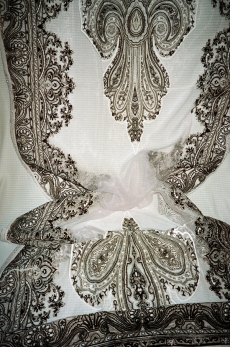 Organza Schal, white