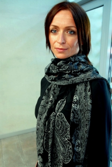 Organza Schal, black
