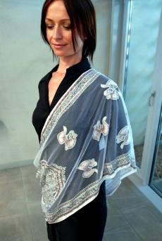 Organza Schal, white