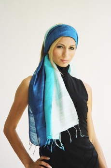 Silk scarf multi-colour 3c