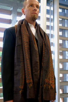 Ikat silk shawl - Design 4