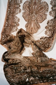 Organza Schal, brown
