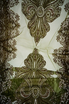 Organza Schal, dark green