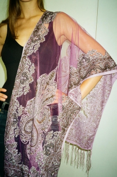 Organza Schal, lila