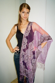 Organza Schal, lila