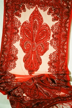 Organza Schal, red