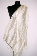 Silk scarf soft, natural white