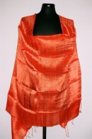 Silk scarf soft, orange