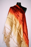 Seidenschal multicolor 3c siennarot-messing-champagner