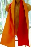 2-type Silk scarf orange-red
