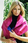 2-type Silk scarf fuchsia/blue