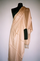 wool-silk scarf, off-white