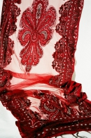 Organza Schal, bordeaux