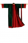 XXL Kimono "contrast" black - ruby-red