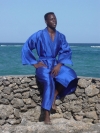 XXL Kimono "uni basics" sepiablue