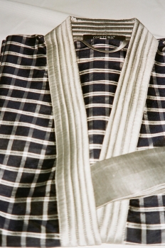 XXL Kimono "karo" nightblue - silver