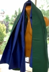 2-type Seidenstola, sepiablau/russisch green