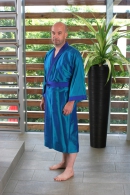 Kimono "contrast" aquablue - royalblue