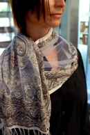 Organza Schal, white