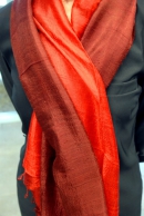 Silk scarf soft, red