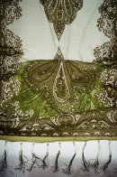 Organza Schal, dark green