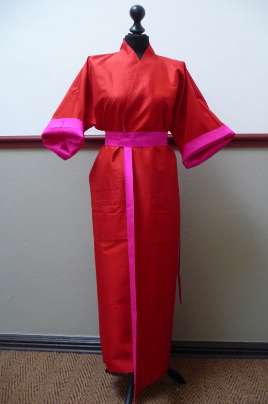 Unique Wendekimono, pink und rot